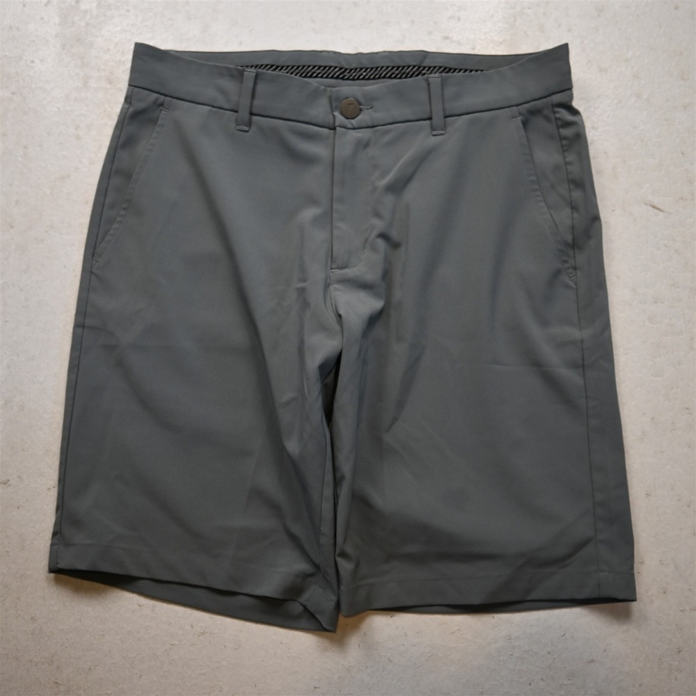 Primo 32x9" Gray Stretch Performance Golf Chino Mens Shorts